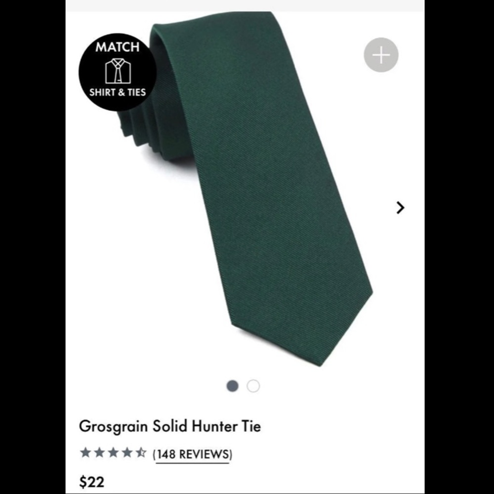XL hunter green tie
